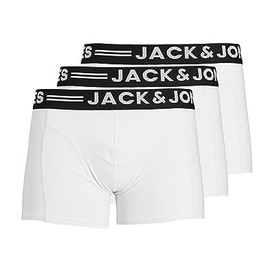 JACK & JONES Herren Sense Trunks 3-Pack Boxershorts, Weiß, XXL EU JACK & JONES Herren Sense Trunks 3-Pack Boxershorts, Weiß, XXL EU