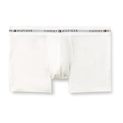 Tommy Hilfiger Herren 3er Pack Boxershorts Trunks aus Baumwolle mit Stretch, Weiß (White/White/White), M Tommy Hilfiger Herren 3er Pack Boxershorts Trunks aus Baumwolle mit Stretch, Weiß (White/White/White), M