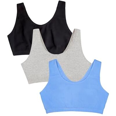 Fruit of the Loom Damen Spaghetti Strap Cotton Sports Bra, 3-Pack Spaghetti Strap Cotton Sports Bra (3er Pack) Fruit of the Loom Damen Spaghetti Strap Cotton Sports Bra, 3-Pack Spaghetti Strap Cotton Sports Bra (3er Pack)