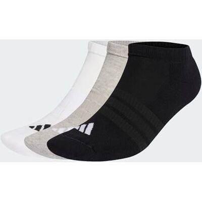 adidas Unisex Cushioned Essentials Low Cut Socks 3 Pair Pack, medium grey heather/white/black, 5-6 Years adidas Unisex Cushioned Essentials Low Cut Socks 3 Pair Pack, medium grey heather/white/black, 5-6 Years