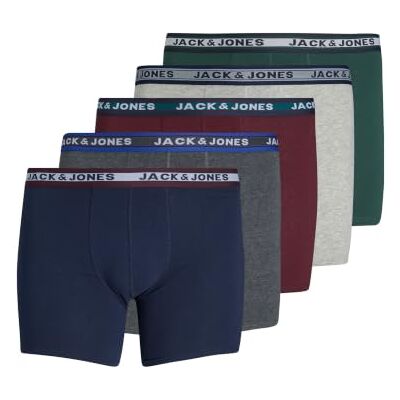 JACK & JONES Herren Boxer Shorts Jacoliver Trunks 5 Pack Noos Pls, Dark Grey Melange/Detail:sea Moss Port Royal Navy Blazer Light Grey Melange, 7XL JACK & JONES Herren Boxer Shorts Jacoliver Trunks 5 Pack Noos Pls, Dark Grey Melange/Detail:sea Moss Port Royal Navy Blazer Light Grey Melange, 7XL