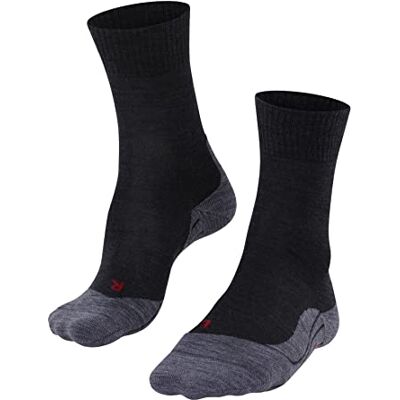 FALKE Herren Wandersocken TK5 Wander M So Wolle Funktionsmaterial antiblasen dünn 1 Paar, Grau Asphalt Melange 3180, 44-45 FALKE Herren Wandersocken TK5 Wander M So Wolle Funktionsmaterial antiblasen dünn 1 Paar, Grau Asphalt Melange 3180, 44-45