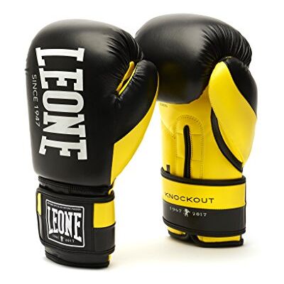 LEONE 1947 , KNOCKOUT Boxhandschuhe, Unisex-Erwachsene, Gelb, 10 OZ, GN371 LEONE 1947 , KNOCKOUT Boxhandschuhe, Unisex-Erwachsene, Gelb, 10 OZ, GN371