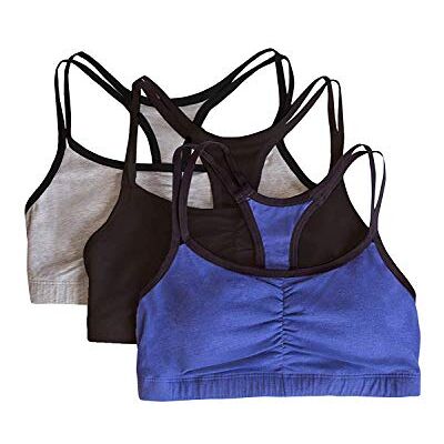 Fruit of the Loom Damen Spaghetti Strap Cotton Sports Bra, 3-Pack Spaghetti Strap Cotton Sports Bra (3er Pack) Fruit of the Loom Damen Spaghetti Strap Cotton Sports Bra, 3-Pack Spaghetti Strap Cotton Sports Bra (3er Pack)