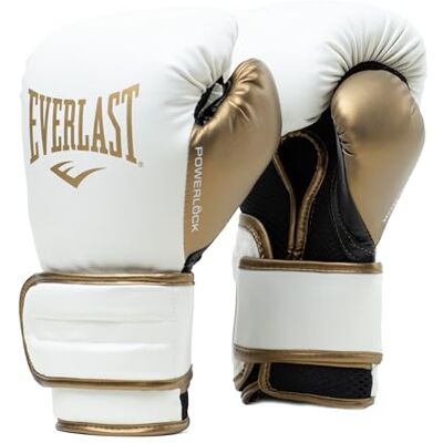 Everlast Powerlock 2R 16oz Boxhundschuhe (Weiß/Gold) Everlast Powerlock 2R 16oz Boxhundschuhe (Weiß/Gold)