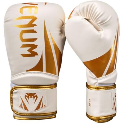 Venum Challenger 2.5 Boxhandschuhe – Weiß/Gold – 10-Unzen Venum Challenger 2.5 Boxhandschuhe – Weiß/Gold – 10-Unzen