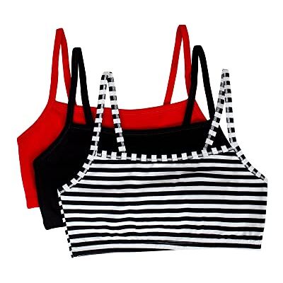 Fruit of the Loom Damen Spaghetti Strap Cotton Sports Bra, 3-Pack Spaghetti Strap Cotton Sports Bra (3er Pack) Fruit of the Loom Damen Spaghetti Strap Cotton Sports Bra, 3-Pack Spaghetti Strap Cotton Sports Bra (3er Pack)