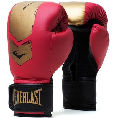 Everlast Prospect 2 6oz Kinder Boxhandschuhe (8–12 Jahre) Rot/Gold für Sandsack & Pratzen, weiches Innenfutter, Klettverschluss, belüftete Handflächen – Authentische Ausrüstung Everlast Prospect 2 6oz Kinder Boxhandschuhe (8–12 Jahre) Rot/Gold für Sandsack & Pratzen, weiches Innenfutter, Klettverschluss, belüftete Handflächen – Authentische Ausrüstung