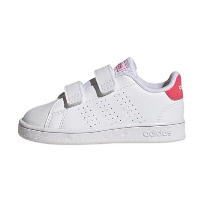 adidas Unisex Baby Advantage Lifestyle Court Two Hook-And-Loop Shoes, Cloud White / Real Pink / Core Black, 23 EU adidas Unisex Baby Advantage Lifestyle Court Two Hook-And-Loop Shoes, Cloud White / Real Pink / Core Black, 23 EU