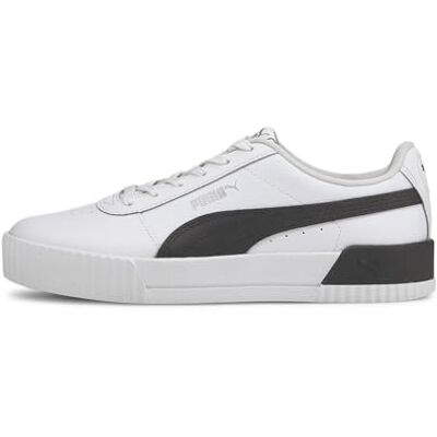 PUMA Damen Carina L Turnschuhe, White Black Silver, 36 EU PUMA Damen Carina L Turnschuhe, White Black Silver, 36 EU
