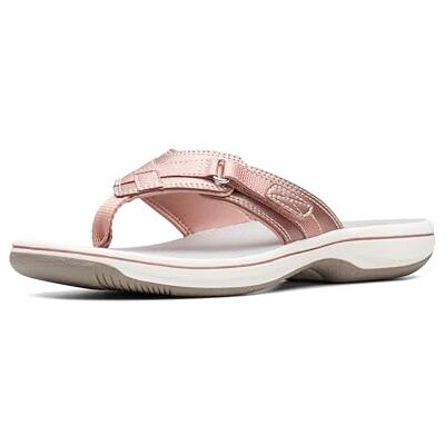 Clarks Damen Breeze Sea Flipflop, Rose Gold Synthetic, 38 EU Clarks Damen Breeze Sea Flipflop, Rose Gold Synthetic, 38 EU
