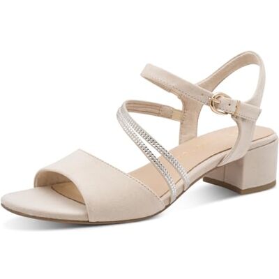 MARCO TOZZI Damen Sandale weiches Feel Me Fußbett Vegan weiches Innenfutter Vegan, beige (LT.TAN), 37 EU MARCO TOZZI Damen Sandale weiches Feel Me Fußbett Vegan weiches Innenfutter Vegan, beige (LT.TAN), 37 EU