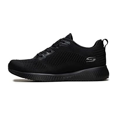 Skechers Damen BOBS Squad Tough Talk Sneaker, Black Engineered Knit/Trim, 38.5 EU Skechers Damen BOBS Squad Tough Talk Sneaker, Black Engineered Knit/Trim, 38.5 EU
