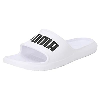 PUMA Unisex Divecat V2 Lite Flip-Flops, White Black, 44.5 EU PUMA Unisex Divecat V2 Lite Flip-Flops, White Black, 44.5 EU