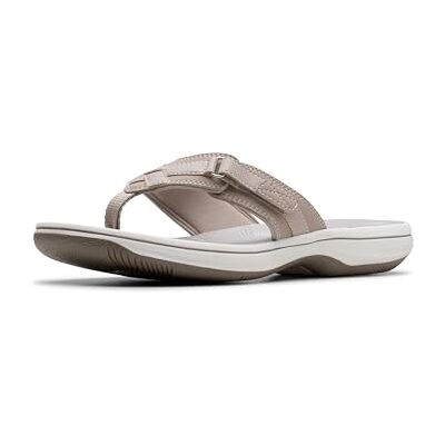 Clarks Damen Breeze Sea Hanging Flip-Flop, Helltaupe Synthetik, 39 EU Clarks Damen Breeze Sea Hanging Flip-Flop, Helltaupe Synthetik, 39 EU