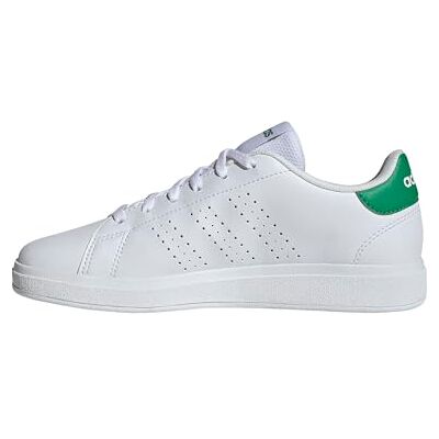 adidas Unisex Kinder Advantage Base 2.0 Junior Shoes, Cloud White/Cloud White/Green, 38 2/3 EU adidas Unisex Kinder Advantage Base 2.0 Junior Shoes, Cloud White/Cloud White/Green, 38 2/3 EU
