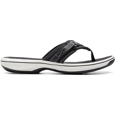 Clarks Damen Brinkley Sea Sandal, Black Leather, 42 EU Clarks Damen Brinkley Sea Sandal, Black Leather, 42 EU