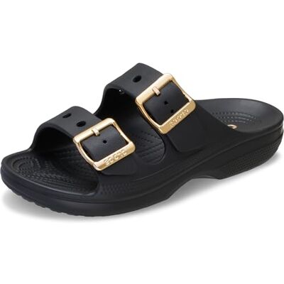 Crocs ,Damen,Saturday Metallic Buckle Sandal W,Schwarz,38-39 Crocs ,Damen,Saturday Metallic Buckle Sandal W,Schwarz,38-39