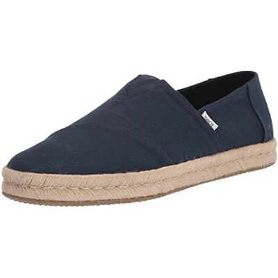 TOMS Men's Alpargata Rope 2.0 Espadrille, Drizzle Grey Recycled Cotton Slubby Woven, 39 EU TOMS Men's Alpargata Rope 2.0 Espadrille, Drizzle Grey Recycled Cotton Slubby Woven, 39 EU