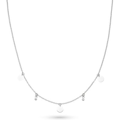 s.Oliver Necklace Elegante Halskette aus poliertem Edelstahl Silber Rolokette 47 cm wasserfest & hautfreundlich s.Oliver Necklace Elegante Halskette aus poliertem Edelstahl Silber Rolokette 47 cm wasserfest & hautfreundlich