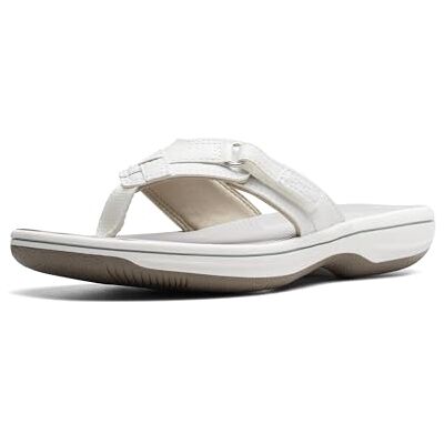 Clarks - Frauen Breeze Sea Flip Flop, 35 EUR, White Synthetiic Clarks - Frauen Breeze Sea Flip Flop, 35 EUR, White Synthetiic