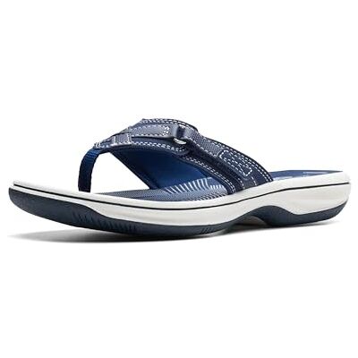 Clarks Damen Breeze Sea Flipflop, New Navy Synthetic, 35.5 EU Clarks Damen Breeze Sea Flipflop, New Navy Synthetic, 35.5 EU