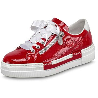 Rieker Frühjahr/ Sommer, Damen Sneaker, Rot (flamme/weiss/ 33 33), 37 EU (4 UK) Rieker Frühjahr/ Sommer, Damen Sneaker, Rot (flamme/weiss/ 33 33), 37 EU (4 UK)