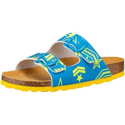 Lico Jungen Bioline Top Hausschuh, Blau/ Gelb, 27 EU Lico Jungen Bioline Top Hausschuh, Blau/ Gelb, 27 EU