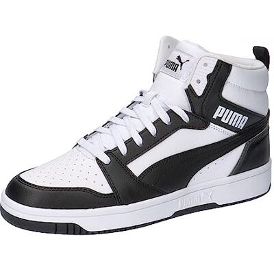 PUMA Unisex Rebound V6 Turnschuhe, White Black Shadow Gray White, 47 EU PUMA Unisex Rebound V6 Turnschuhe, White Black Shadow Gray White, 47 EU