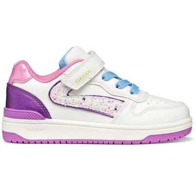 Geox JUNIOR Girl J WASHIBA Girl A Sneakers White/DK Purple 27_EU Geox JUNIOR Girl J WASHIBA Girl A Sneakers White/DK Purple 27_EU