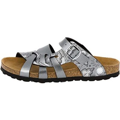 Lico Damen Bioline Flora Hausschuh, Anthrazit Grau, 42 EU Lico Damen Bioline Flora Hausschuh, Anthrazit Grau, 42 EU