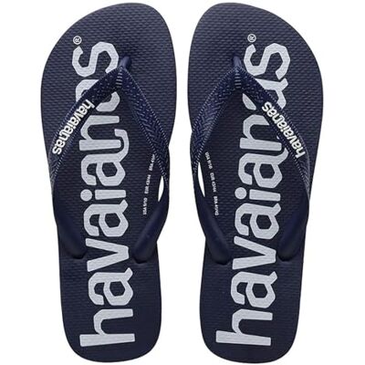 Havaianas Top Logomania, Bequeme, Robuste und Leichte Badelatschen, Sohle mit Großem Logo, Unisex Erwachsene Havaianas Top Logomania, Bequeme, Robuste und Leichte Badelatschen, Sohle mit Großem Logo, Unisex Erwachsene