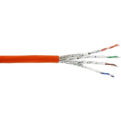 InLine Cat.7 Verlegekabel S/FTP (PiMF), 600MHz, PoE+, CCA, halogenfrei LSZH, orange, für Heimnetzwerk & Gebäudeverkabelung, 15m, 70215I InLine Cat.7 Verlegekabel S/FTP (PiMF), 600MHz, PoE+, CCA, halogenfrei LSZH, orange, für Heimnetzwerk & Gebäudeverkabelung, 15m, 70215I