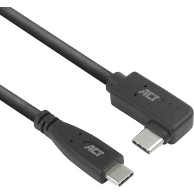 ACT USB C Winkel Kabel 3m, PD 60W, recht nach links/rechts AC7408 ACT USB C Winkel Kabel 3m, PD 60W, recht nach links/rechts AC7408