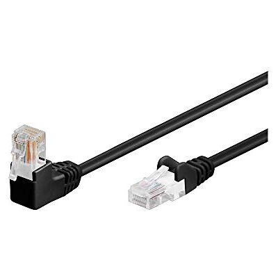goobay 94173 Cat 5E Patchkabel 1x 90° gewinkelt, U/UTP, schwarz, CCA Kupfergemisch, 1x RJ45-Stecker 90° (8P8C), 3 Meter goobay 94173 Cat 5E Patchkabel 1x 90° gewinkelt, U/UTP, schwarz, CCA Kupfergemisch, 1x RJ45-Stecker 90° (8P8C), 3 Meter