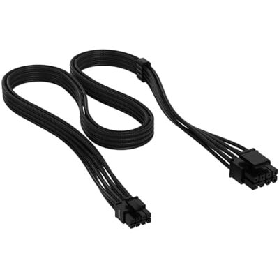 Corsair Elite Premium Typ 5 Einzeln Ummantelten EPS/ATX12V (4+4) 8-Poliges Netzteilkabel – Flache Kabelkämme, Dreilagiges Mesh-Paracord-Design, Kompatibel mit -Netzteilen vom Typ 5 – Schwarz Corsair Elite Premium Typ 5 Einzeln Ummantelten EPS/ATX12V (4+4) 8-Poliges Netzteilkabel – Flache Kabelkämme, Dreilagiges Mesh-Paracord-Design, Kompatibel mit -Netzteilen vom Typ 5 – Schwarz