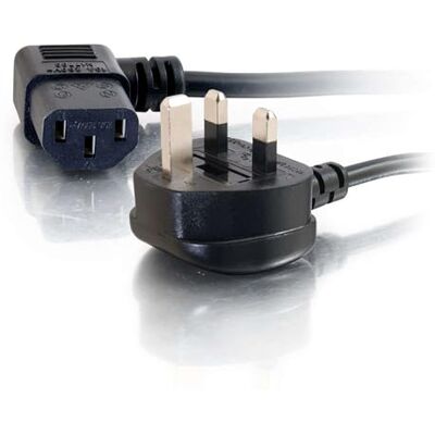 C2G 2 Meter 18 AWG 90 Grad Stromkabel (IEC320C13R nach BS1363) Rechtwinkliges Wasserkocher-Kabel, 88520 C2G 2 Meter 18 AWG 90 Grad Stromkabel (IEC320C13R nach BS1363) Rechtwinkliges Wasserkocher-Kabel, 88520