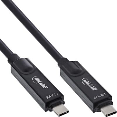 InLine USB 3.2 Gen.2 AOC Kabel, USB-C auf USB-C, aktiv, 8K@60Hz, 10Gb/s, 4K@144Hz, HDR10, Power Delivery, Plug-and-Play, 7,5m, 35797I InLine USB 3.2 Gen.2 AOC Kabel, USB-C auf USB-C, aktiv, 8K@60Hz, 10Gb/s, 4K@144Hz, HDR10, Power Delivery, Plug-and-Play, 7,5m, 35797I