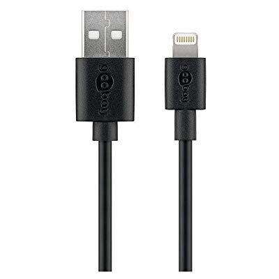 goobay 63523 Lightningkabel 1m / Apple Lightning auf USB A Ladekabel / High Speed 480 Mbits / Aufladekabel Handyladekabel iPad iPhone AirPods / Schwarz / 1m goobay 63523 Lightningkabel 1m / Apple Lightning auf USB A Ladekabel / High Speed 480 Mbits / Aufladekabel Handyladekabel iPad iPhone AirPods / Schwarz / 1m
