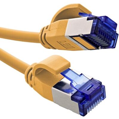 InLine Patchkabel Slim, Cat.6A, S/FTP, TPE (LSZH) flexibel, PoE, Kupfer (CU), LAN, Ethernet, Netzwerk Kabel, RJ45 Gigabit, gelb, 0,3m, 74933Y InLine Patchkabel Slim, Cat.6A, S/FTP, TPE (LSZH) flexibel, PoE, Kupfer (CU), LAN, Ethernet, Netzwerk Kabel, RJ45 Gigabit, gelb, 0,3m, 74933Y