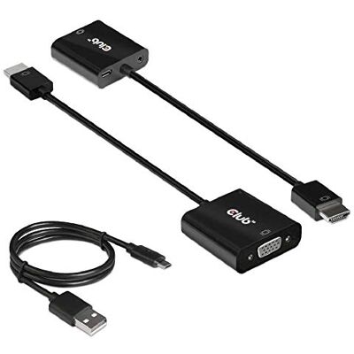 Club 3D HDMI™ 1.4 auf VGA Adapter (mit Audio) ST/B Club 3D HDMI™ 1.4 auf VGA Adapter (mit Audio) ST/B