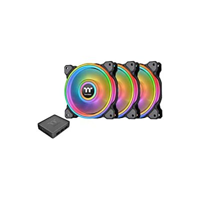 Thermaltake Riing Quad CL-F088-PL12SW-B, 120 mm, 16,8 Millionen RGB-Farbe (Alexa, Razer Chroma), Software-aktiviert, 4 Lichtringe, 54 adressierbare LEDs, 9 Flügel, hydraulisches Lager, Thermaltake Riing Quad CL-F088-PL12SW-B, 120 mm, 16,8 Millionen RGB-Farbe (Alexa, Razer Chroma), Software-aktiviert, 4 Lichtringe, 54 adressierbare LEDs, 9 Flügel, hydraulisches Lager,