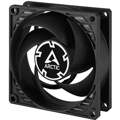 Arctic P8-80 mm Case Fan, Pressure-Optimised, Very Quite Motor, Computer, Fan Speed: 3000 RPM Black Arctic P8-80 mm Case Fan, Pressure-Optimised, Very Quite Motor, Computer, Fan Speed: 3000 RPM Black