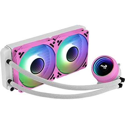 Aerocool MIRAGEL240PK, CPU-Flüssigkeitskühlung, 2x12cm ARGB-Lüfter, TDP 400W, Pink Aerocool MIRAGEL240PK, CPU-Flüssigkeitskühlung, 2x12cm ARGB-Lüfter, TDP 400W, Pink