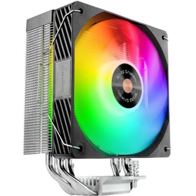 Mars Gaming MCPU-X4ARGB, CPU-Kühler 220W TDP, 4x HCT-Heatpipes der neuen Generation, PWM-Lüfter SI Extreme-Silent ARGB 120mm, Ausgewuchteter Kupferkern, Kompatibel mit Intel und AMD, Schwarz Mars Gaming MCPU-X4ARGB, CPU-Kühler 220W TDP, 4x HCT-Heatpipes der neuen Generation, PWM-Lüfter SI Extreme-Silent ARGB 120mm, Ausgewuchteter Kupferkern, Kompatibel mit Intel und AMD, Schwarz