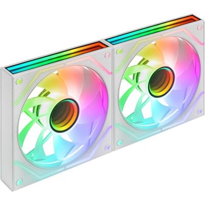 Mars Gaming MF-3DPROX2R, 2x 120mm Lüfter-Kit, Umgekehrte Lüfterblätter, ARGB Triple Infinity Mirror 360° Beleuchtung, PWM-Steuerung, FDB-Lager, PC-Lüfter mit vollständiger ARGB-Kompatibilität, Weiß Mars Gaming MF-3DPROX2R, 2x 120mm Lüfter-Kit, Umgekehrte Lüfterblätter, ARGB Triple Infinity Mirror 360° Beleuchtung, PWM-Steuerung, FDB-Lager, PC-Lüfter mit vollständiger ARGB-Kompatibilität, Weiß