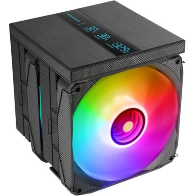 Mars Gaming MCPU-LCDPRO, CPU-Doppelturm-Kühler 380W TDP, 8x HCT-Heatpipes, 2x 120mm PWM FDB-Lüfter, XL-LCD-Bildschirm, ARGB Infinity Mirror-Beleuchtung, Kompatibilität Intel und AMD, Schwarz Mars Gaming MCPU-LCDPRO, CPU-Doppelturm-Kühler 380W TDP, 8x HCT-Heatpipes, 2x 120mm PWM FDB-Lüfter, XL-LCD-Bildschirm, ARGB Infinity Mirror-Beleuchtung, Kompatibilität Intel und AMD, Schwarz