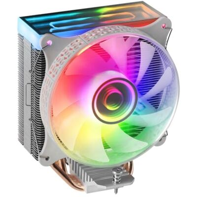 Mars Gaming MCPU-VR Weiß, CPU Kühlkörper, Dual Infinity Mirror ARGB, 4 HCT Heatpipes, 180W TDP, Ultra-quiet PWM 12cm Lüfter Mars Gaming MCPU-VR Weiß, CPU Kühlkörper, Dual Infinity Mirror ARGB, 4 HCT Heatpipes, 180W TDP, Ultra-quiet PWM 12cm Lüfter