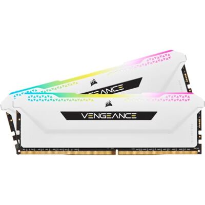 Corsair Vengeance RGB PRO SL 32GB (2x16GB) DDR4 Bis zu 3200MHz (PC4-25600) C16 1.35V Desktop Memory Weiß Corsair Vengeance RGB PRO SL 32GB (2x16GB) DDR4 Bis zu 3200MHz (PC4-25600) C16 1.35V Desktop Memory Weiß