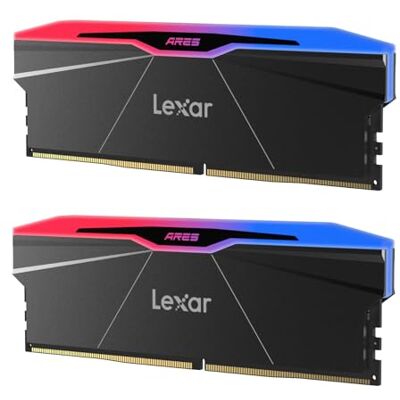 Lexar RGB DDR5 RAM 32GB Kit (2x16GB) 6400MHz CL32, 288-Pin UDIMM Desktop Desktop Speicher/PC Gaming Computerspeicher, Interne Arbeitsspeicher für Intel XMP 3.0/AMD EXPO/CL32-38-38-76/1,4V Lexar RGB DDR5 RAM 32GB Kit (2x16GB) 6400MHz CL32, 288-Pin UDIMM Desktop Desktop Speicher/PC Gaming Computerspeicher, Interne Arbeitsspeicher für Intel XMP 3.0/AMD EXPO/CL32-38-38-76/1,4V